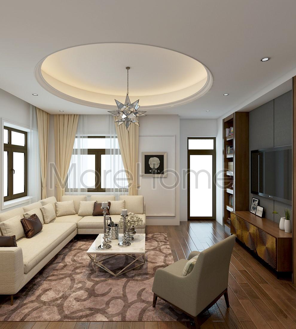 Thiết kế biệt thự vinhomes central park - phòng khách