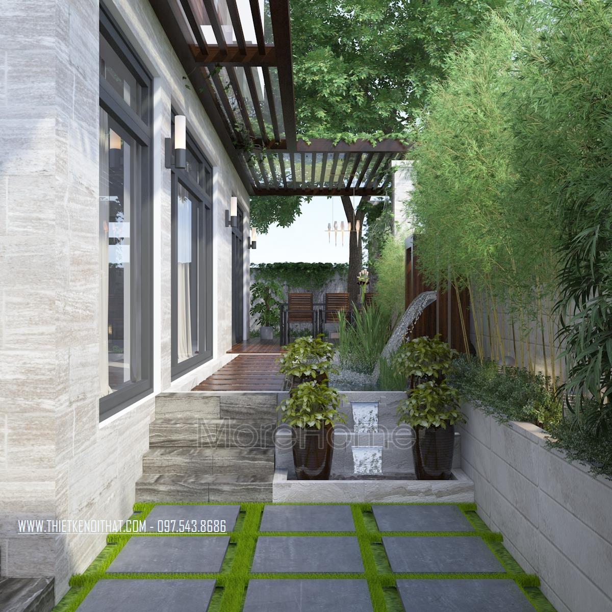 Không gian ngoại thất ngoài biệt thự