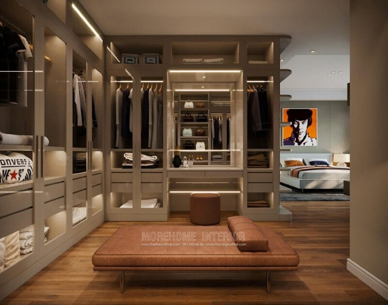 Bố trí phòng ngủ master đẹp với ý tưởng thiết kế phòng ngủ liền phòng thay đồ Thiết kế phòng ngủ